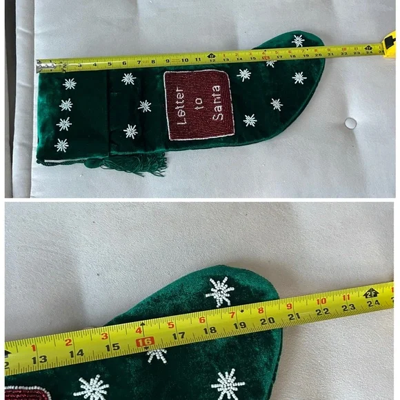 Velvet Letter to Santa Christmas Stocking - Picture 9 of 10